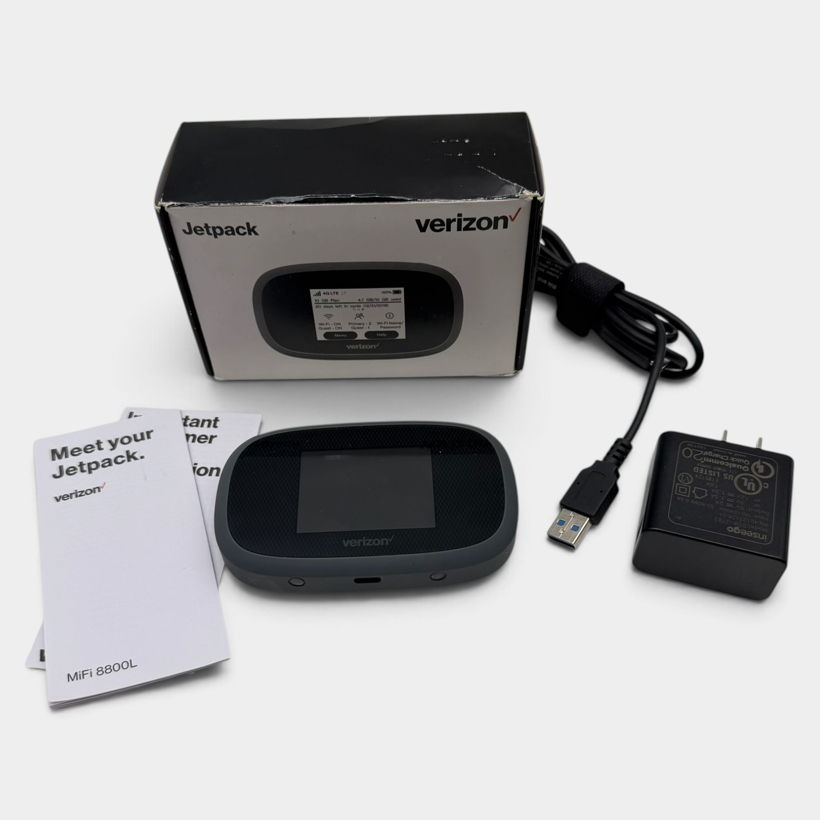 Verizon Jetpack MiFi 8800L 4G LTE Mobile WiFi Hotspot Inseego Tested Working