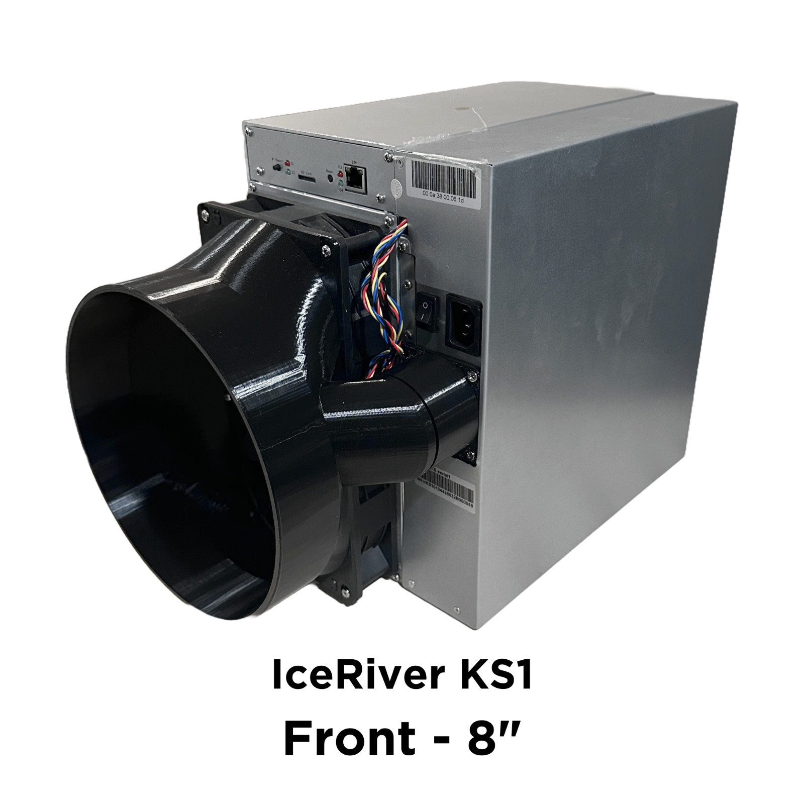 IceRiver Front + PSU 8 Inch Fan Shroud Silencer KAS KS1 Silencer Cooling Inline