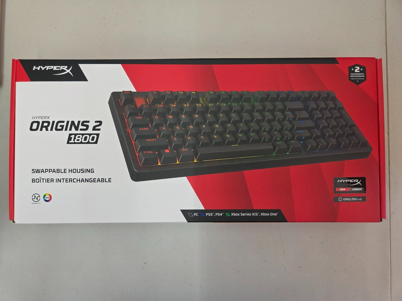 Brand New HyperX Origins 2 1800 RGB Mechanical Gaming Keyboard