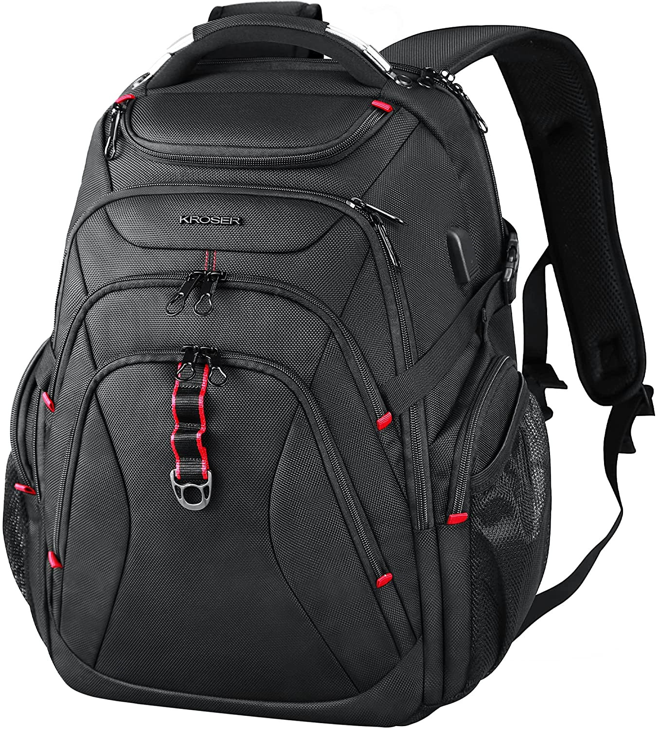 KROSER Travel Laptop Backpack 17.3 Inch XL Heavy Duty Computer Backpack with Bag