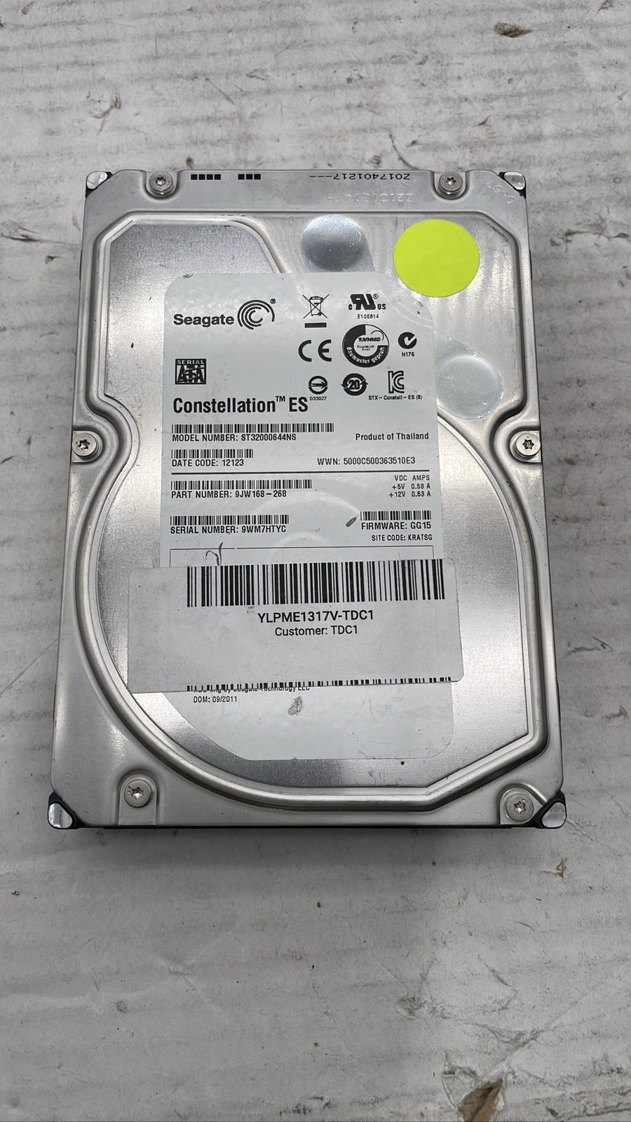 Seagate Constellation ES 2TB ST32000644NS 7200RPM SATA 3.5" HDD Storage Unit