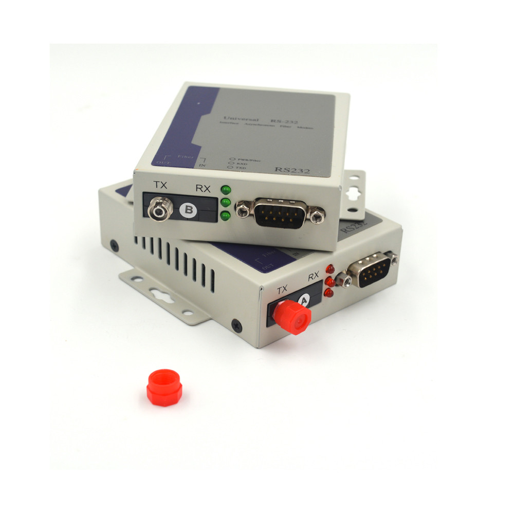 Universal Bidirectionial RS232 Data over Fiber optic Media Converter S/M up 20Km