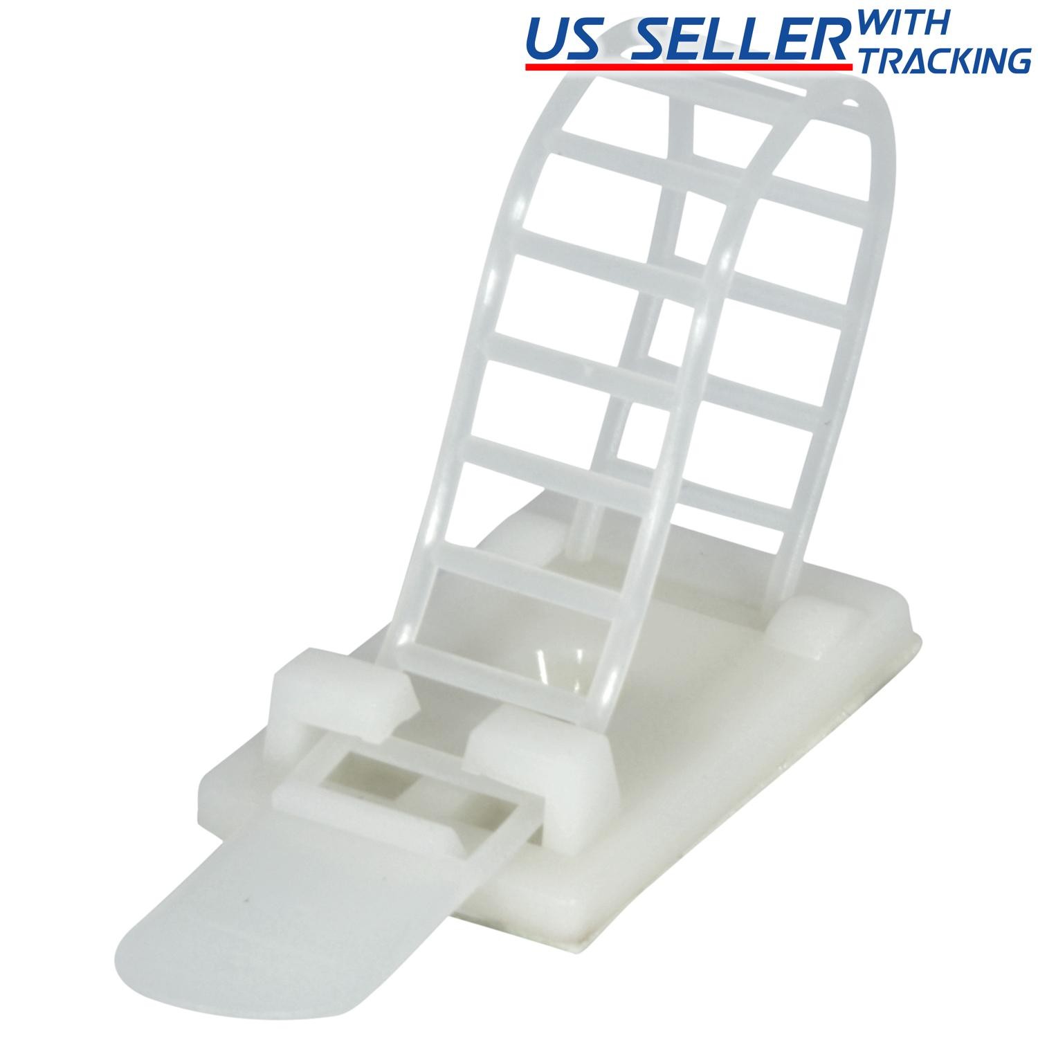 Reusable Adhesive Cable Management Straps Cord Clips, Heavy Duty 25PK (White)