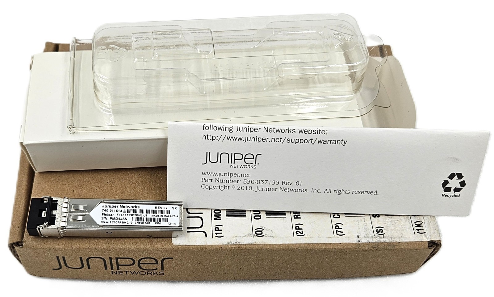 JUNIPER NETWORKS FTLF8519P2BNL-J1 TRANSCEIVER (SMALL FORM-FACTOR PLUGGABLE)