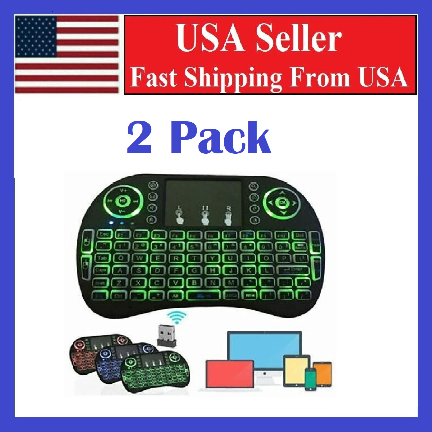 US Mini i8 Wireless Keyboard 2.4G with Touchpad for PC Android Desktop PC TV Box