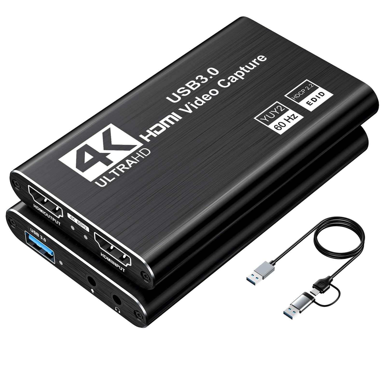 XIIXMASK Video Capture Card, Audio USB 3.0 black