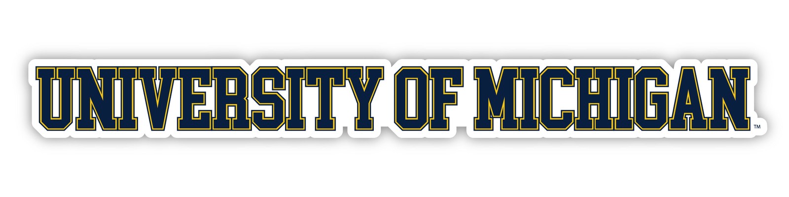 Michigan Wolverines College Text Vinyl Decal – White, Clear and Holo