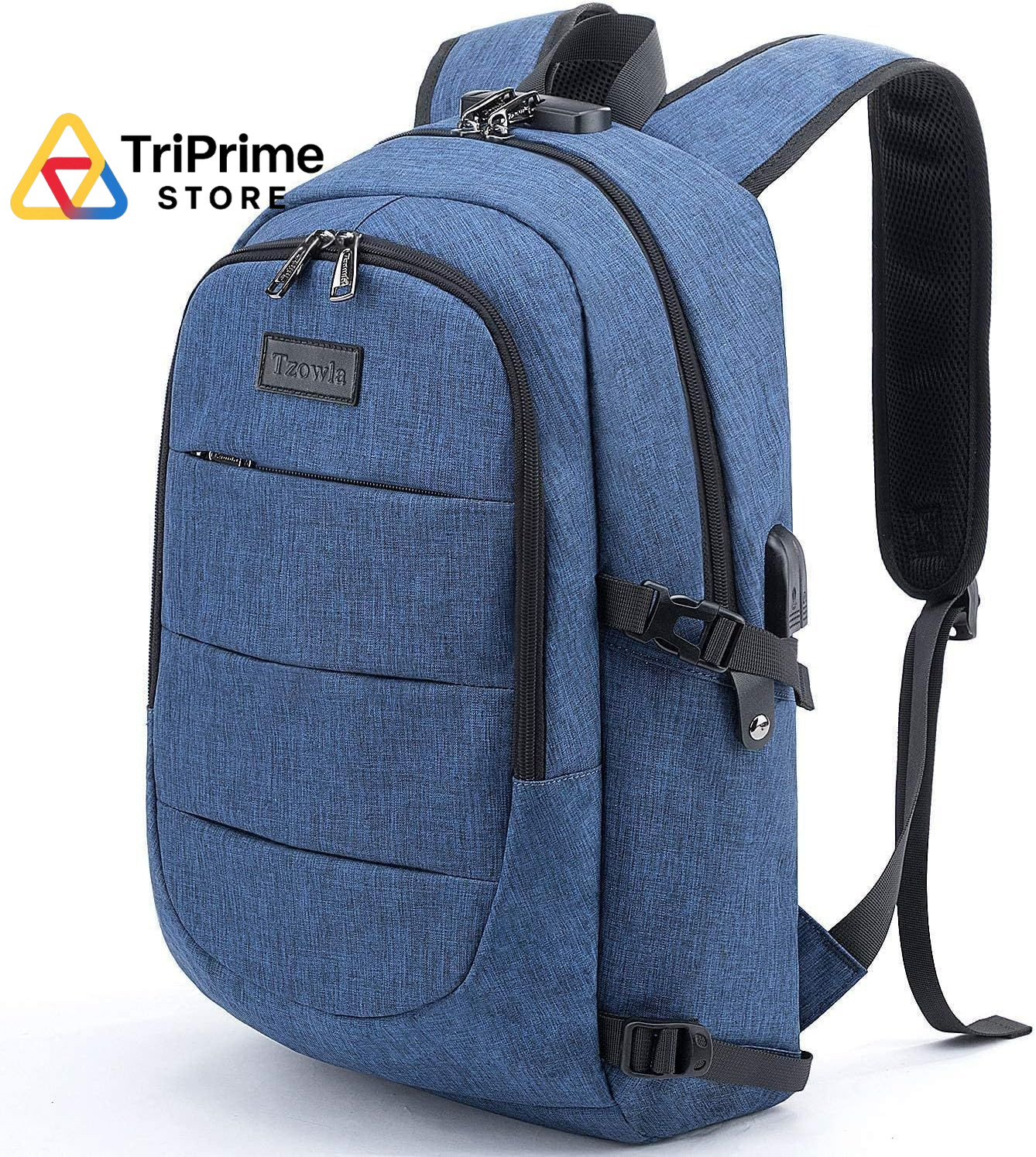 Tzowla Travel Laptop Backpack Water Resistant Standard 15.6inch, A-blue