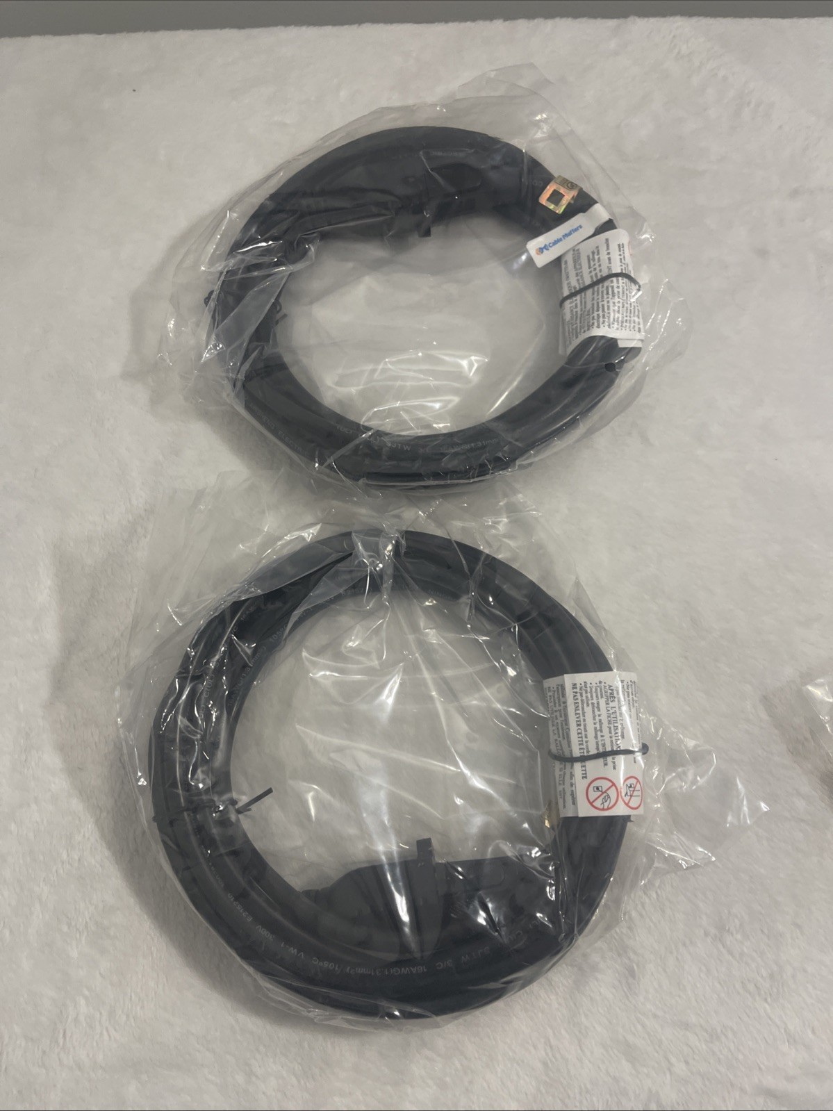 Cable Matters 10Ft 16AWG AC Power Extension Cord - 2 Pack