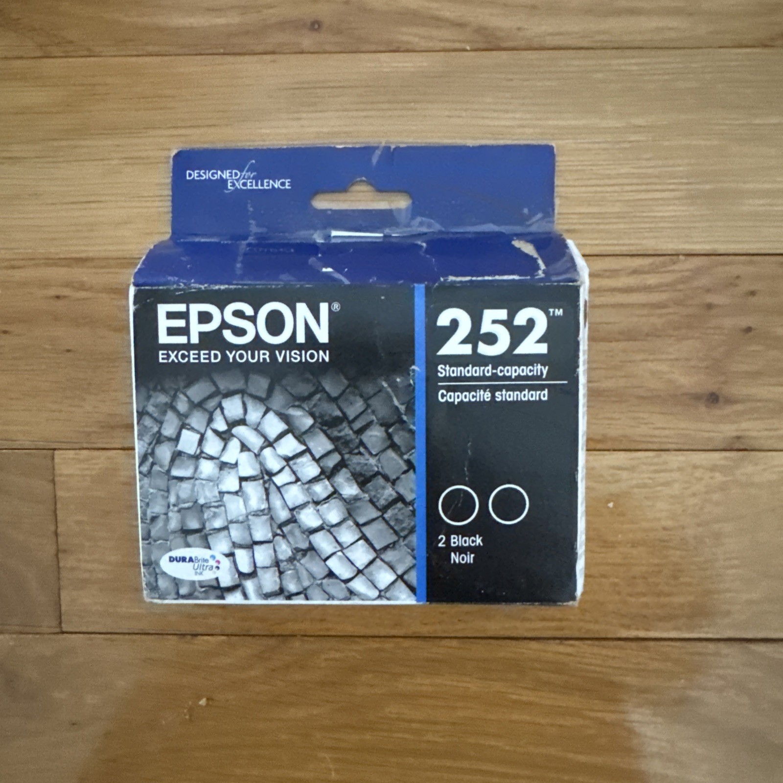 Epson 252 / Standard Capacity / 2-Pak / Black Ink Cartridges / New In Box 