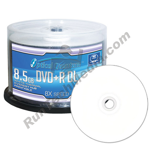 50 OQ 8x 8.5G DVD+R DL Double White Thermal Everest Printable OQDPRDL08WTP-E