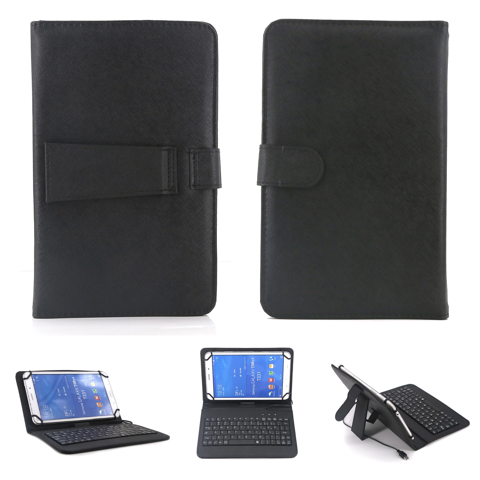 For Samsung Galaxy Tab A7 Lite 2021 Tablet USB-C Wired Keyboard Stand Case Cover