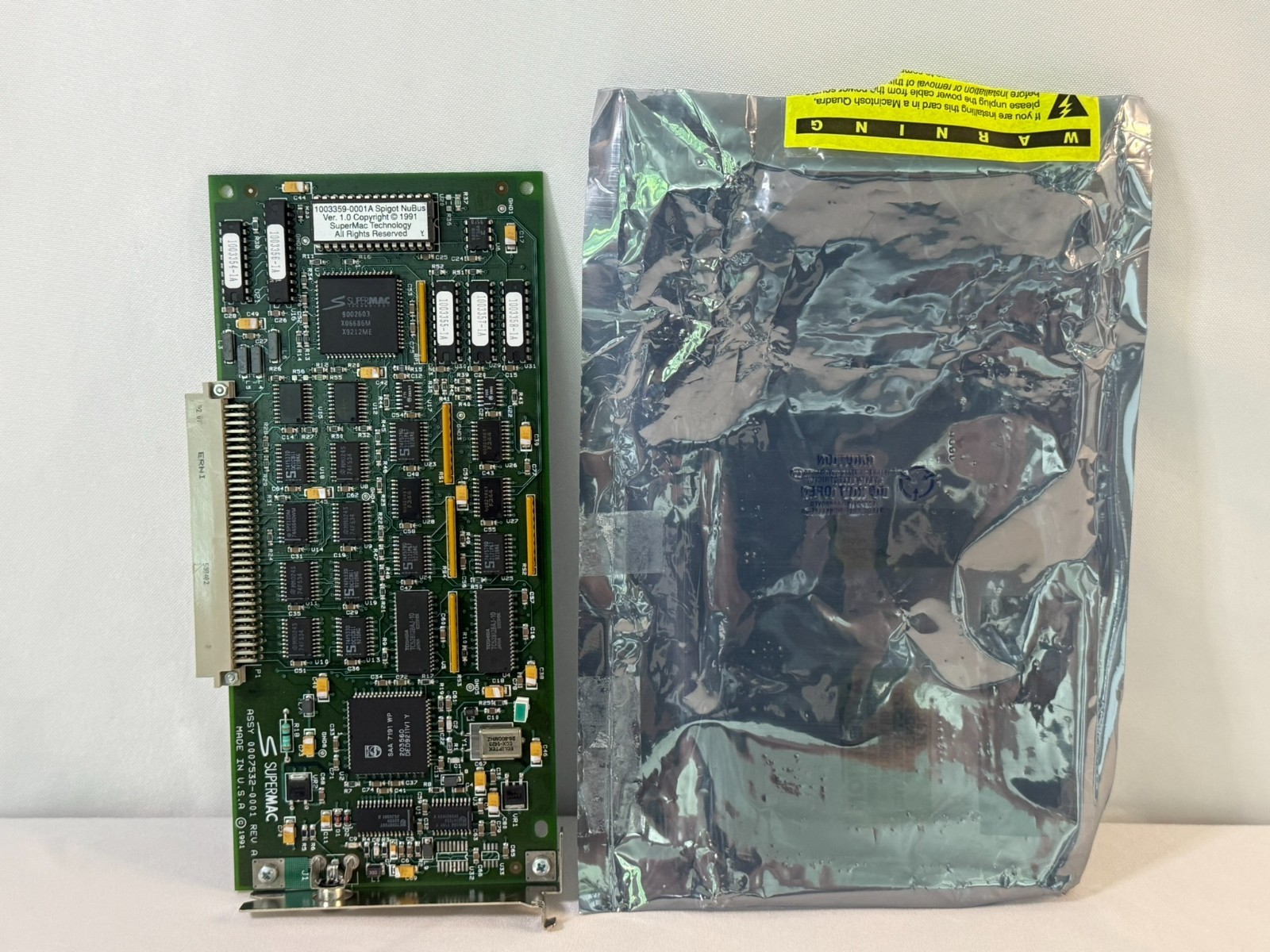 SuperMac Spigot NuBus Video Capture Card 0007532 Rev A Apple Macintosh 1991