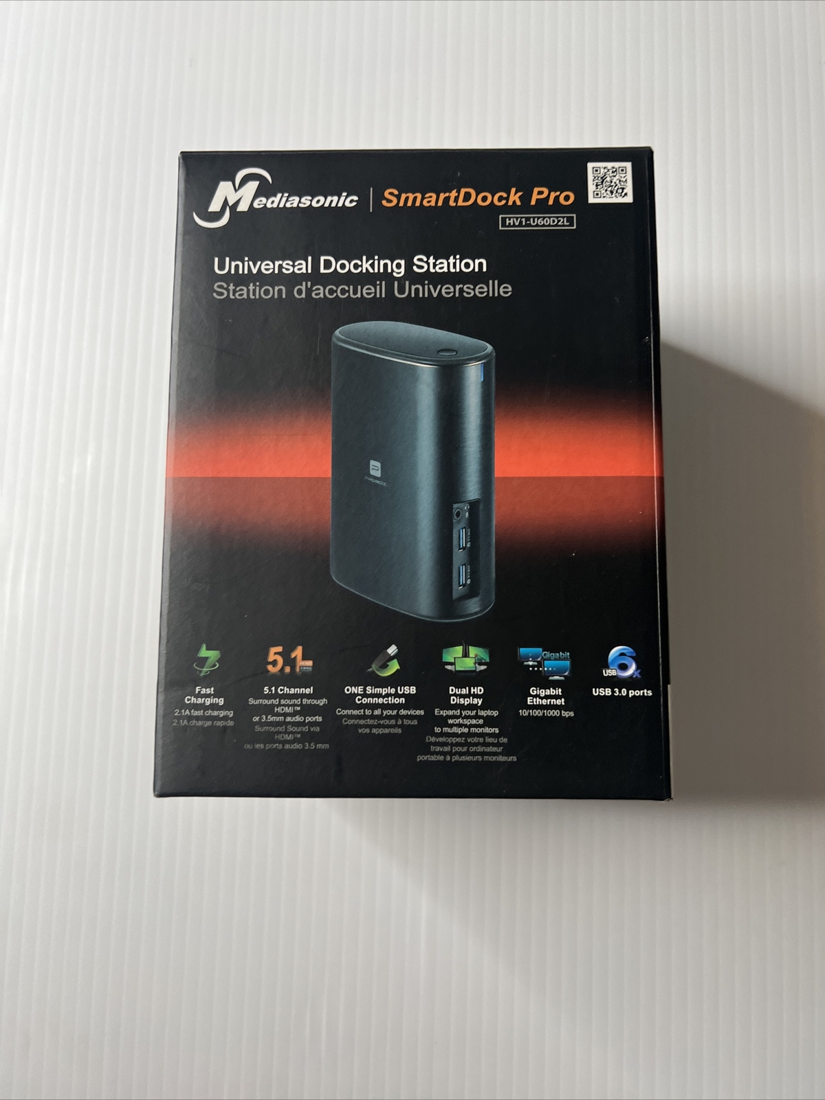 Mediasonic SmartDock Pro Docking Station HV1-U60D2L USB 3.0 Desk Laptop Computer