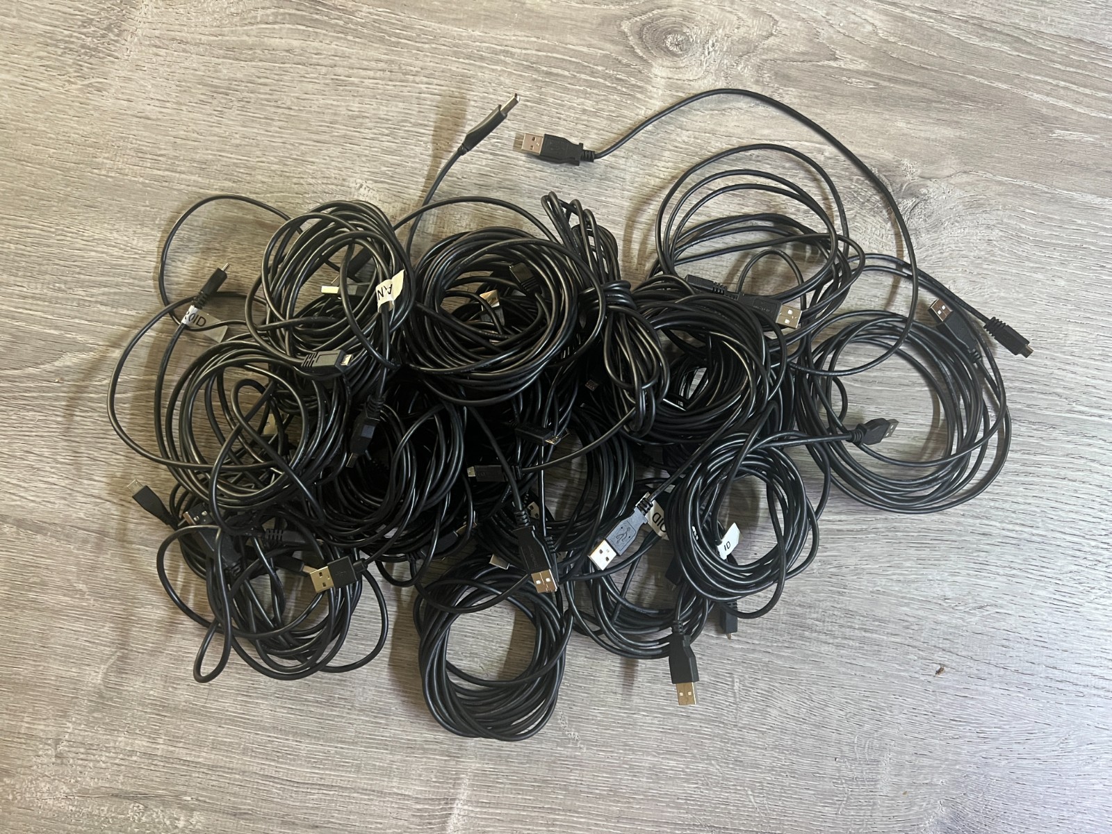 Lot of 24 Micro B USB Cables