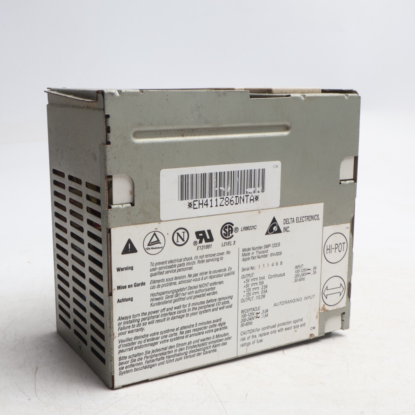 Apple Power Macintosh 7100 Power Supply – 614-0009 SMP-120EB-2 – Delta OEM