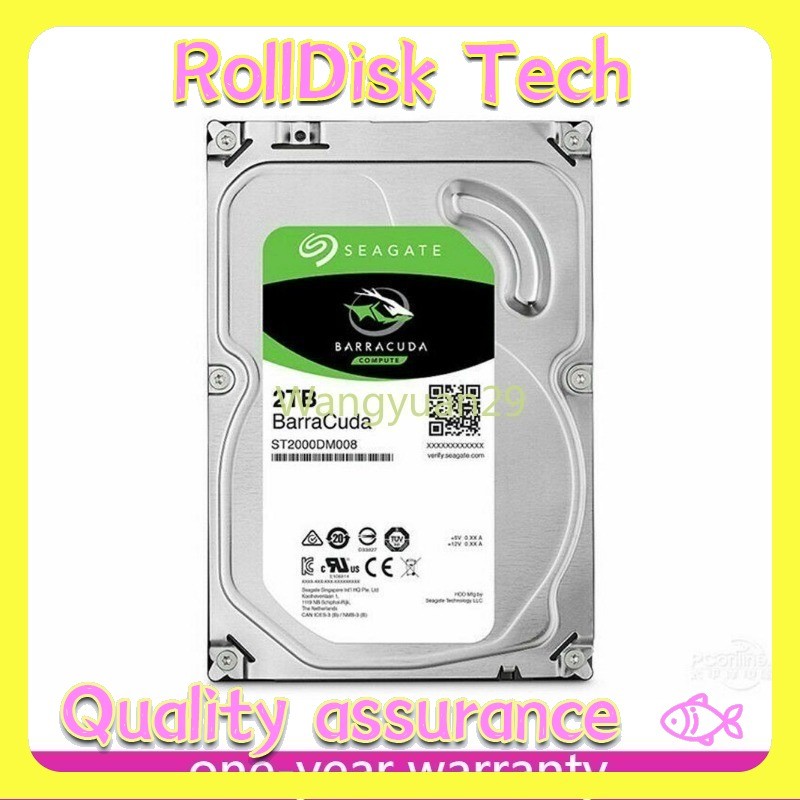 New ST2000DM008 Seagate Barracuda 2TB 256 MB Cache SATA 3.5" PC Hard Disk Drive