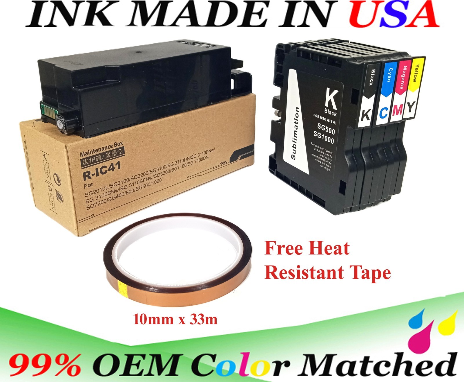 Sublimation Ink Cartridge with Waste tank for Sawgrass Virtuoso SG500 SG1000