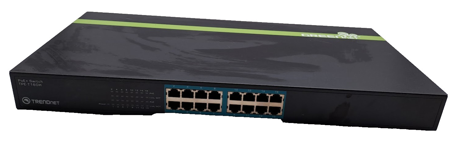 TRENDnet TPE-T160H 16-Port 10/100 Mbps PoE+ Switch