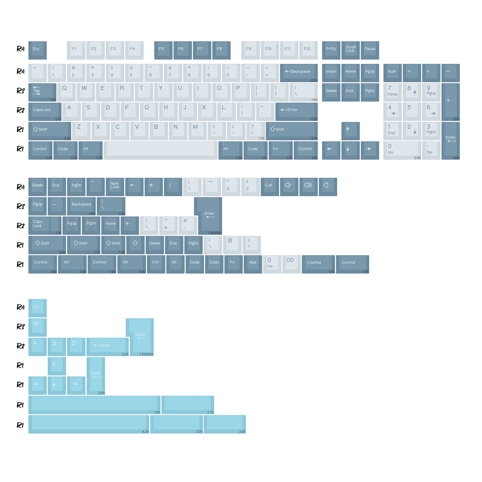 KBDiy GMK Olivia 174-Key PBT Keycap Set Cherry Profile Double Shot Mechanical