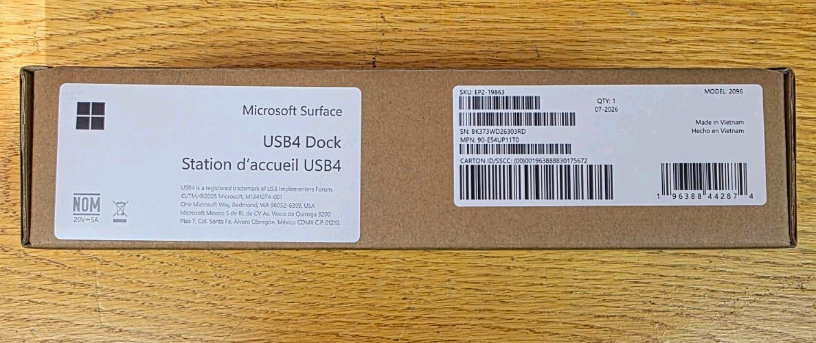 Microsoft Surface USB4 Dock Docking Station Model 2096 MPN 90E-54UP11T0
