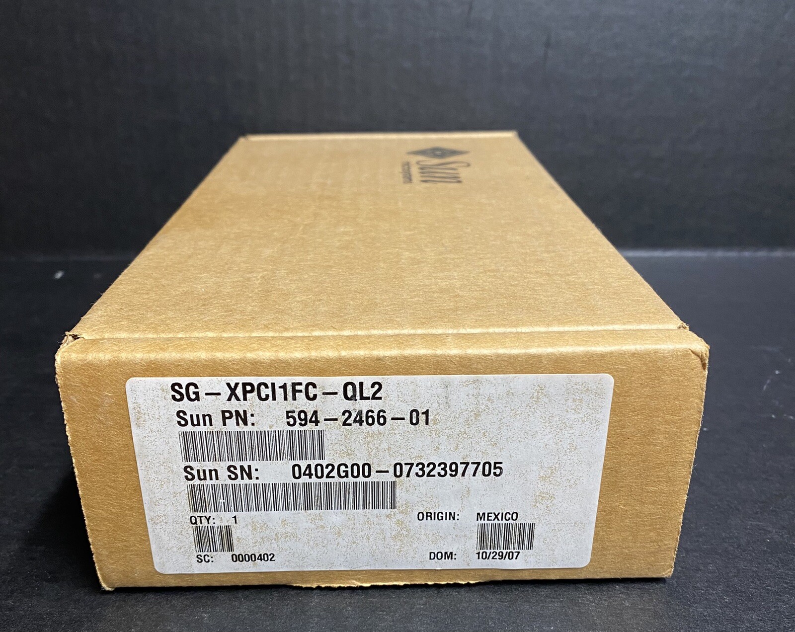 Sun SG-XPCI1FC-QL2 / 375-3383 2Gigabit/Sec PCI-X Single FC Host Adapter NEW