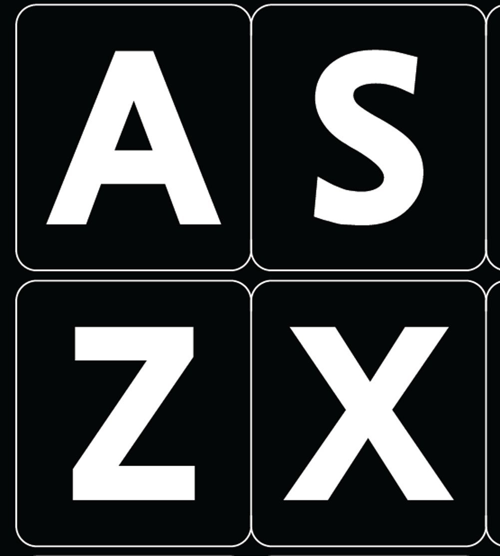English US Large Letters Black Keyboard Stickers