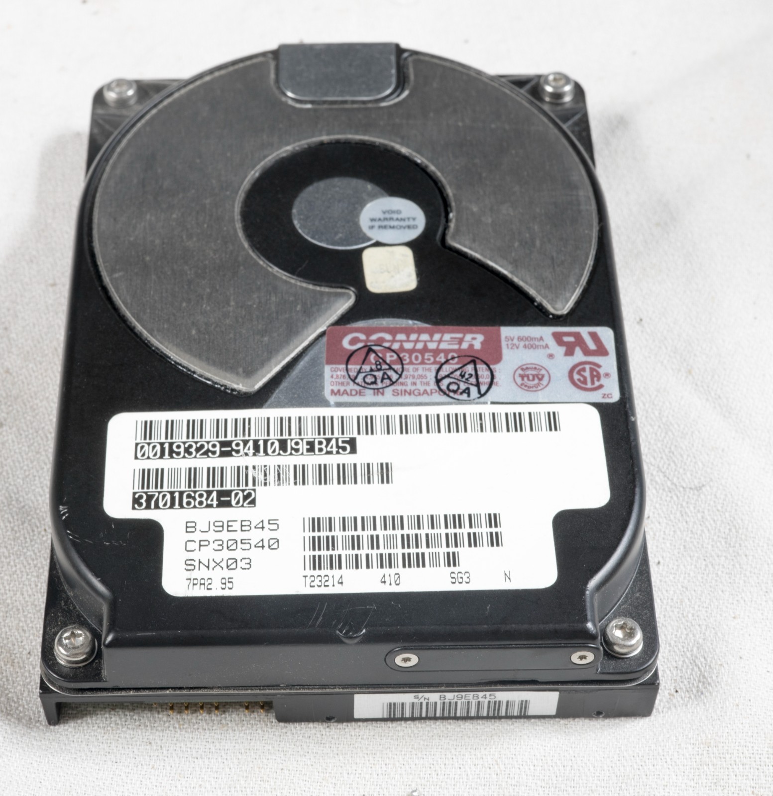 Conner CP30540 3.5" 540MB SCSI hard tested Sun SPARCstation Classic EB45