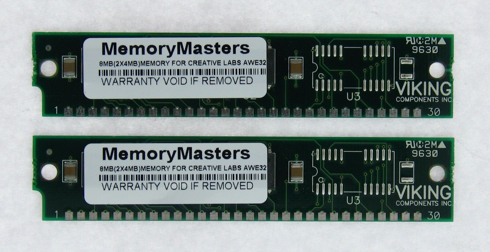 2x4MB 8MB 30pin SIMMs RAM MEMORY non-parity 4x8 for Creative Labs AWE32 *Tested*
