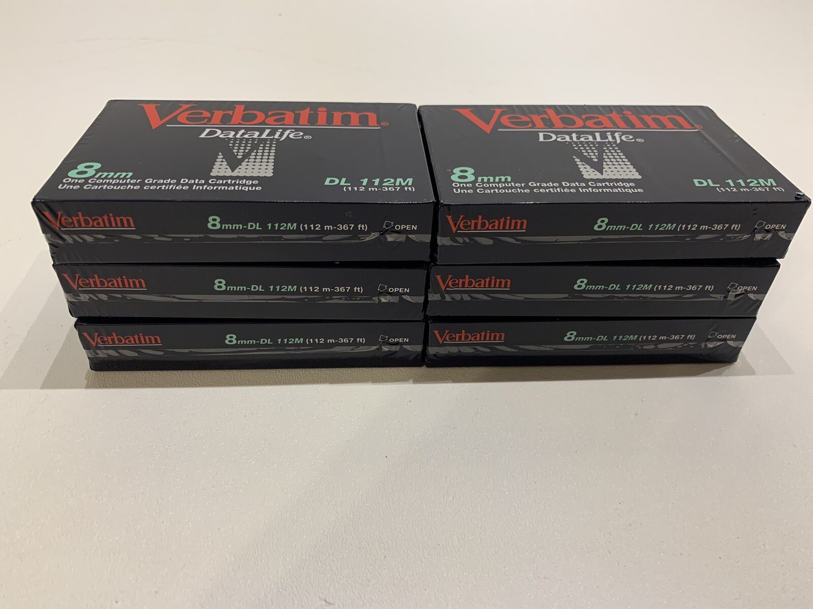 Lot 8 New Verbatim DataLife 6mm DL 112M Computer Grade Data Cartridge Tape Japan