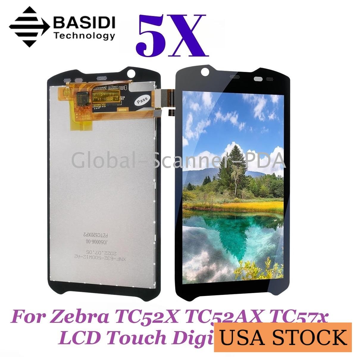 5PCS TC52X LCD Display Touch Screen Digitizer for Zebra TC52AX TC52X TC57X USA🔥