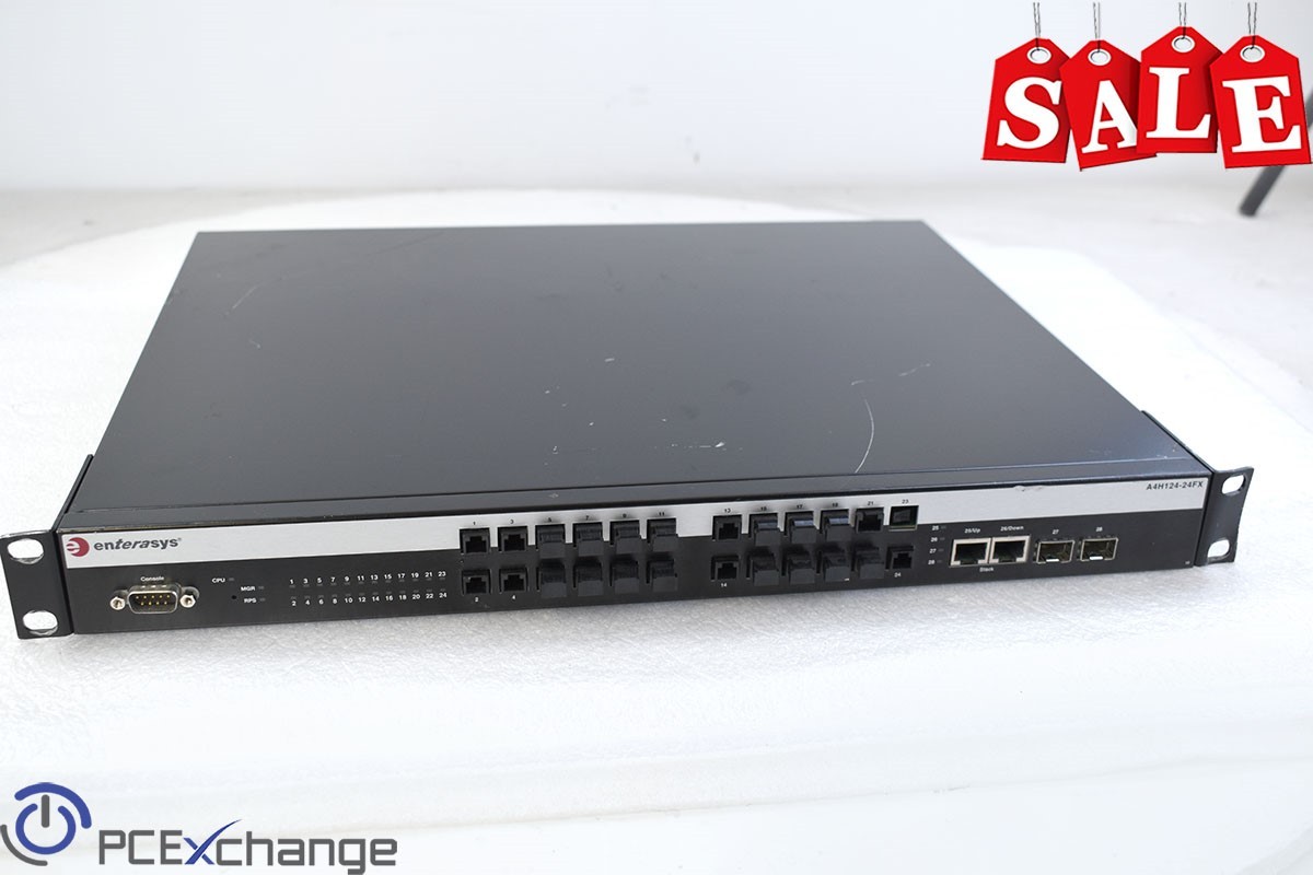 Enterasys / Extreme Networks A4H124-24FX 24-PORT P0973JN ETHERNET SWITCH