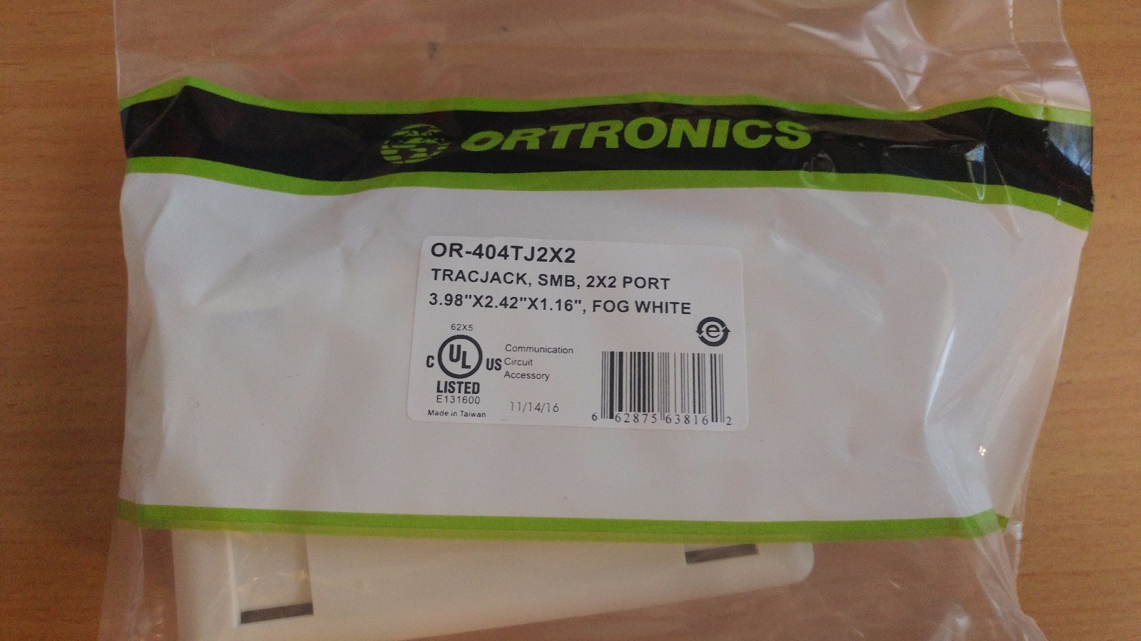 OR-404TJ2x2 ORTRONICS TracJack Plastic Surface Box 2-Port - QTY 2