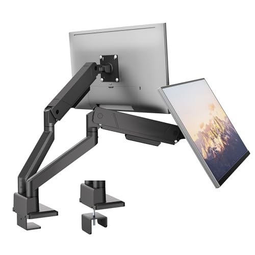  Dual Monitor Mount Monitor Arms for 2 Monitors for 17 to 35 without USB Black