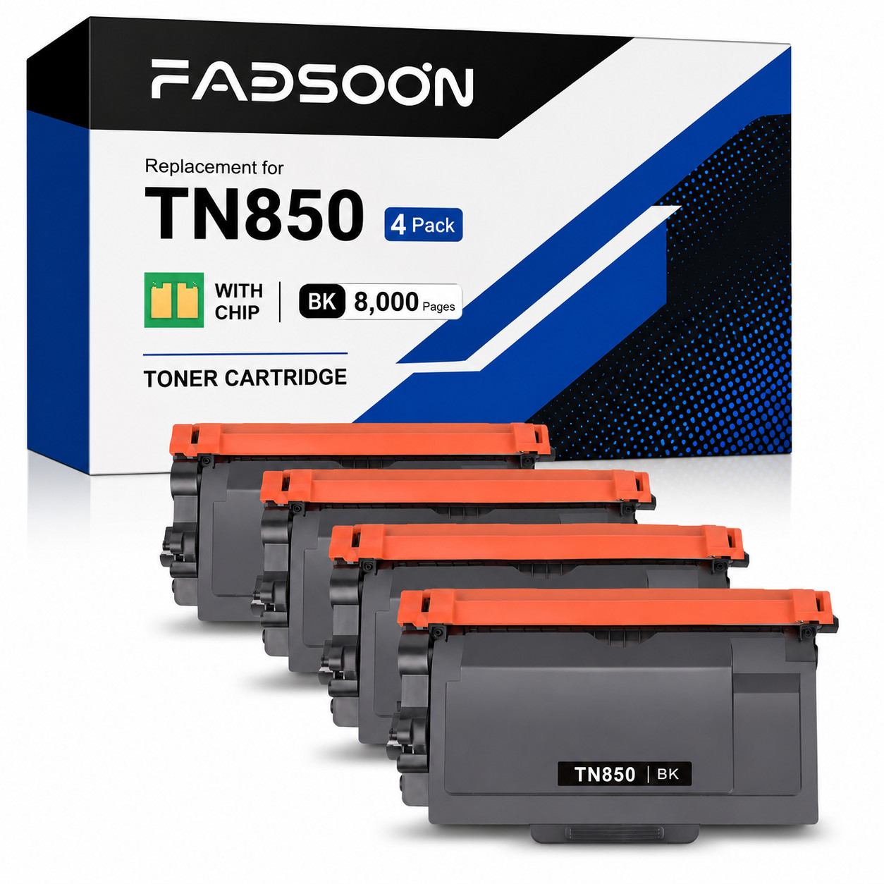 TN850 4PK 4BK Toner Cartridge for HL-L5200DW HL-L6200DW HL-L6400DW MFC-L5700DW