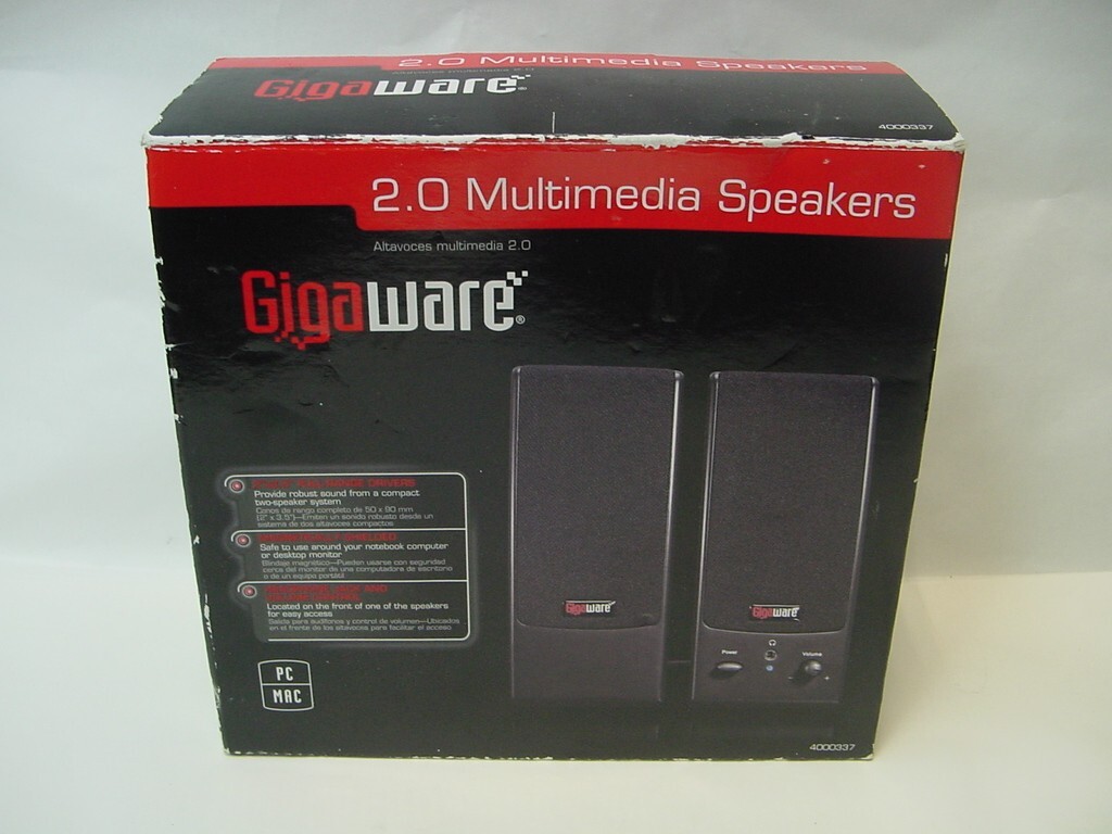 GIGAWARE 2.0 MULTIMEDIA COMPUTER SPEAKERS PC OR MAC