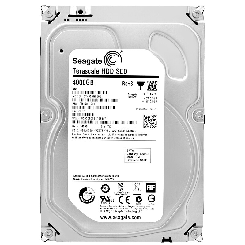 Hard Drive Seagate 4TB ST4000NC000 5900Rpm 64Mb SATA III 3.5'' TERASCALE HDD