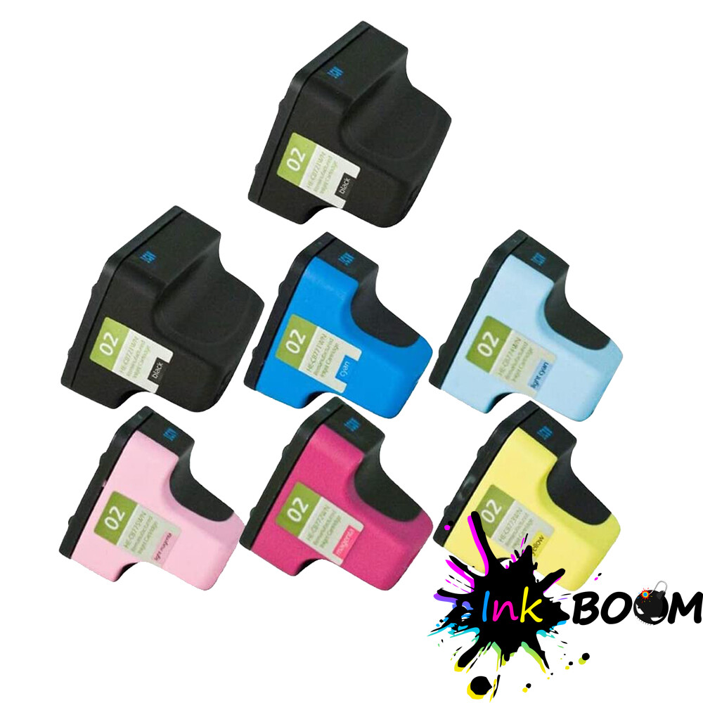 7 Ink Cartridge replace for HP 02XL Photosmart c7280 c5180 c7150 c6180 3210xi