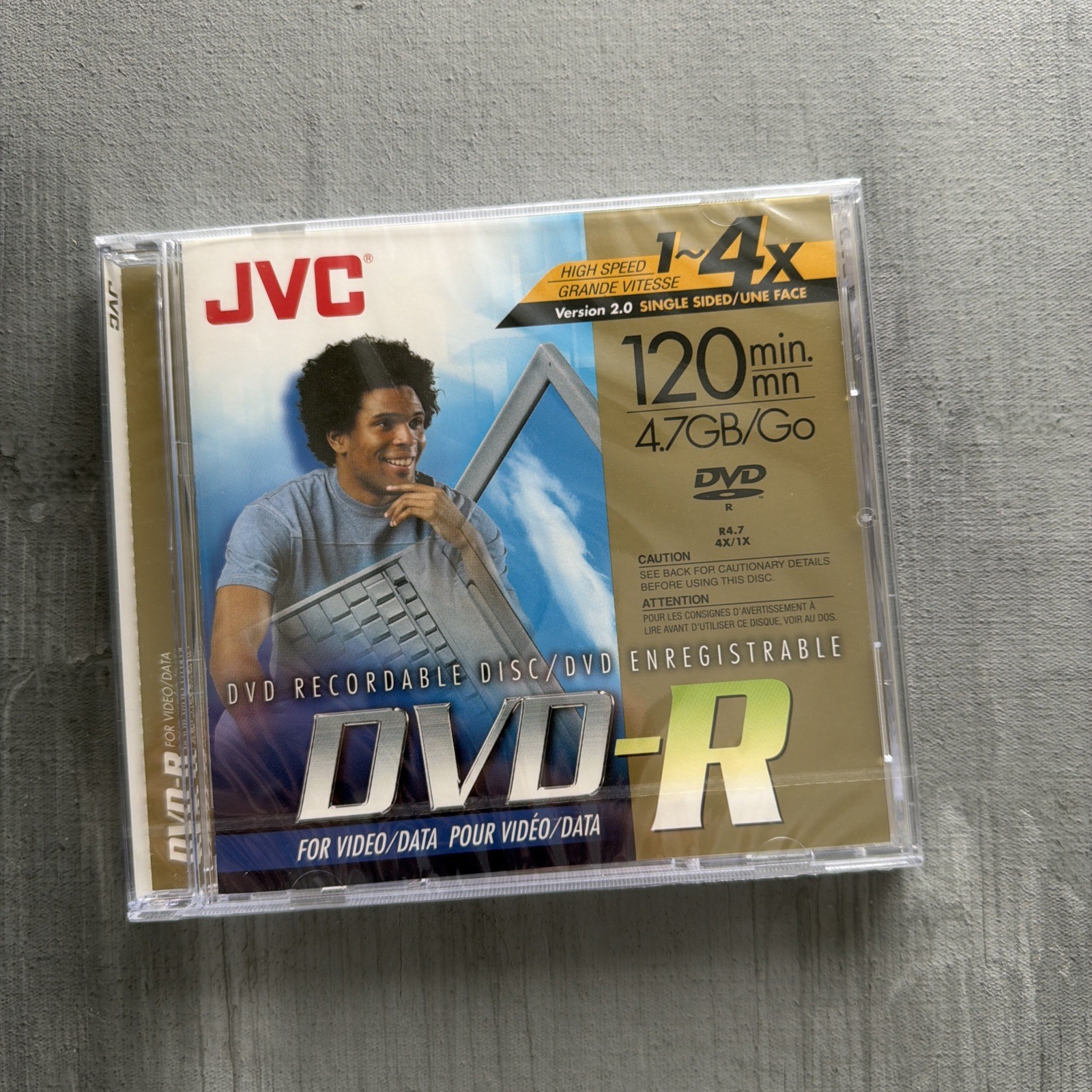 JVC DVD-R for DATA Single High Speed 4X 4.7GB Data Disc VD-R47DU - Sealed New