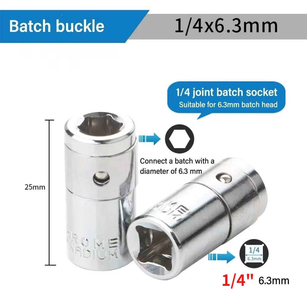 Impact Socket Adapter Converter From 1/2 To 1/4 With 3/8 Square Nut Quick Wrench