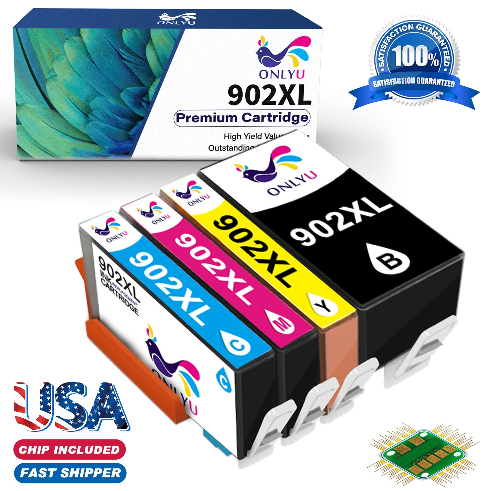 1-20PACK Ink Compatible for HP 902XL Officejet Pro 6960 6962 6968 6970 6975 LOT