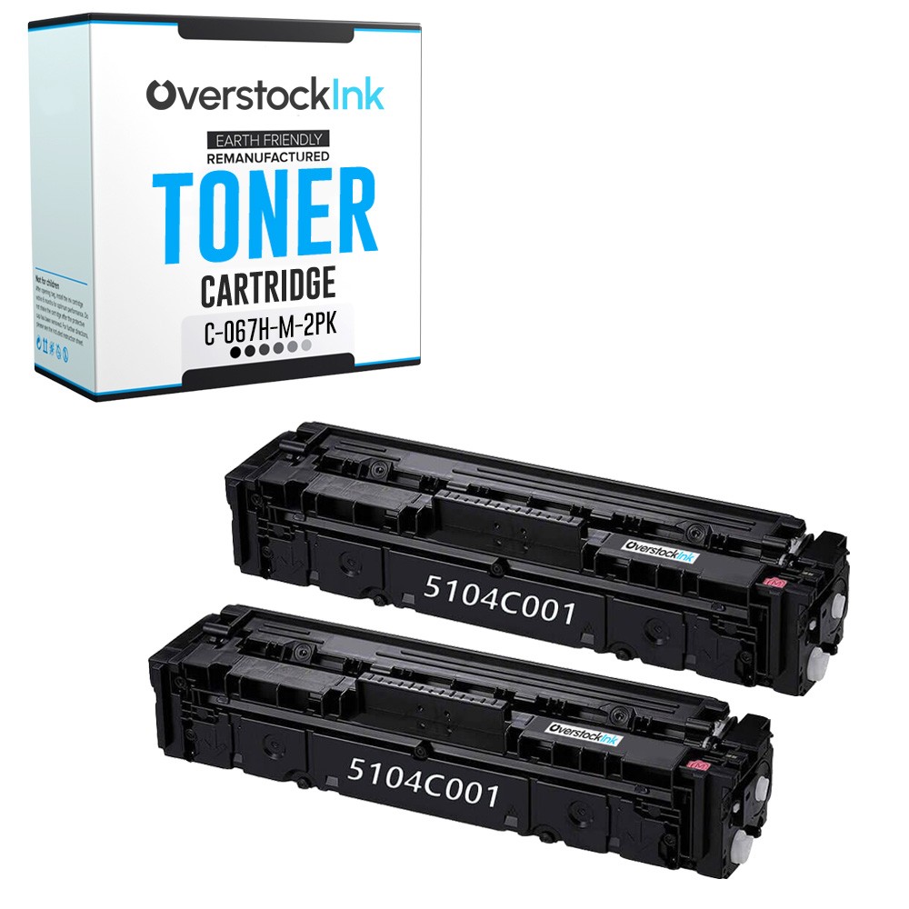 OSI 2-Pack Replacement Canon 067 H Magenta Toner for i-SENSYS MF655Cdw