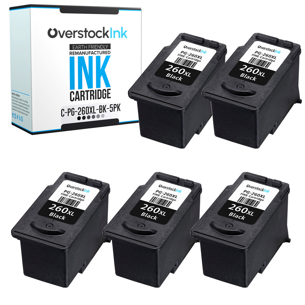 5-Pack Replacement OSI 260XL Printer Ink for Canon PIXMA TS5320 TR7020 TS6420