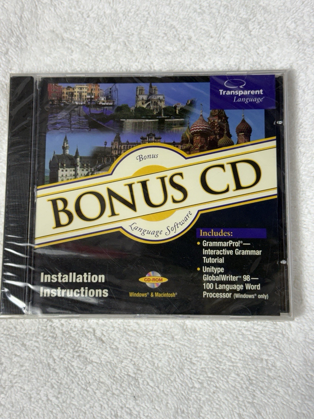 Bonus CD Transparent Language Software Windows Macintosh Grammar New and Sealed