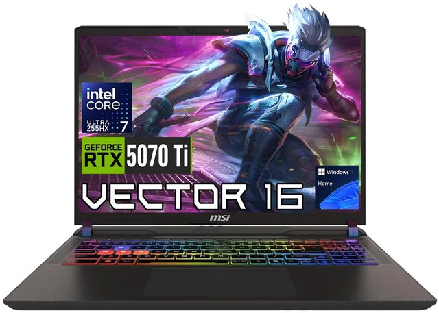 MSI Vector 16 VECTOR16HXA2275 16 in + Core Ultra 7 255HX NVIDIA 2TB SSD 32GB RAM