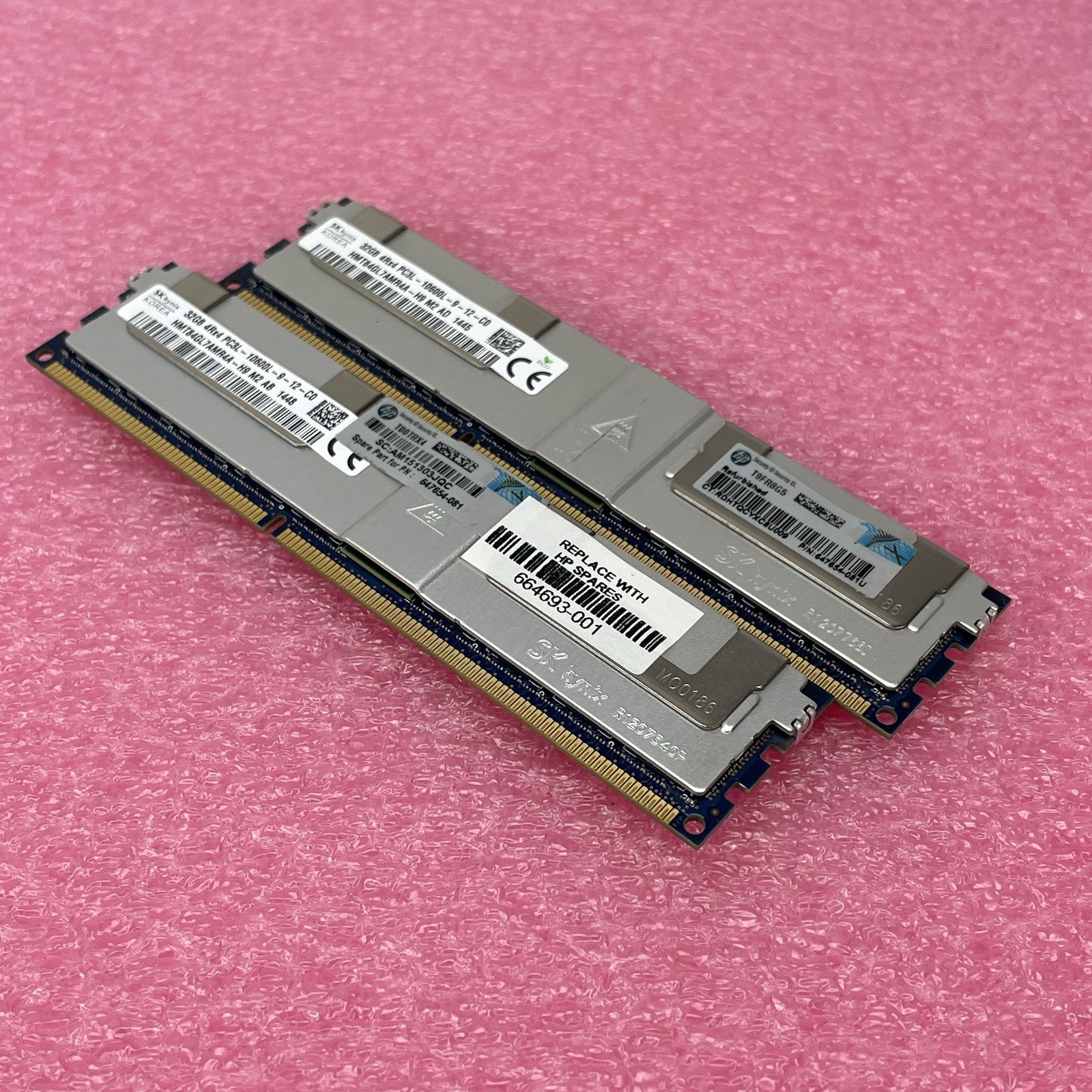 SK Hynix 32GB PC3L-10600L HMT84GL7MMR4A-H9 331 DDR3 Server Ram Untested Lot of 2