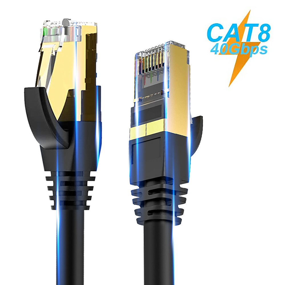 1 2 3 5 10Packs Super-Speed Cat 8 Shielded Ethernet Cable Lot - 10FT - US Stock