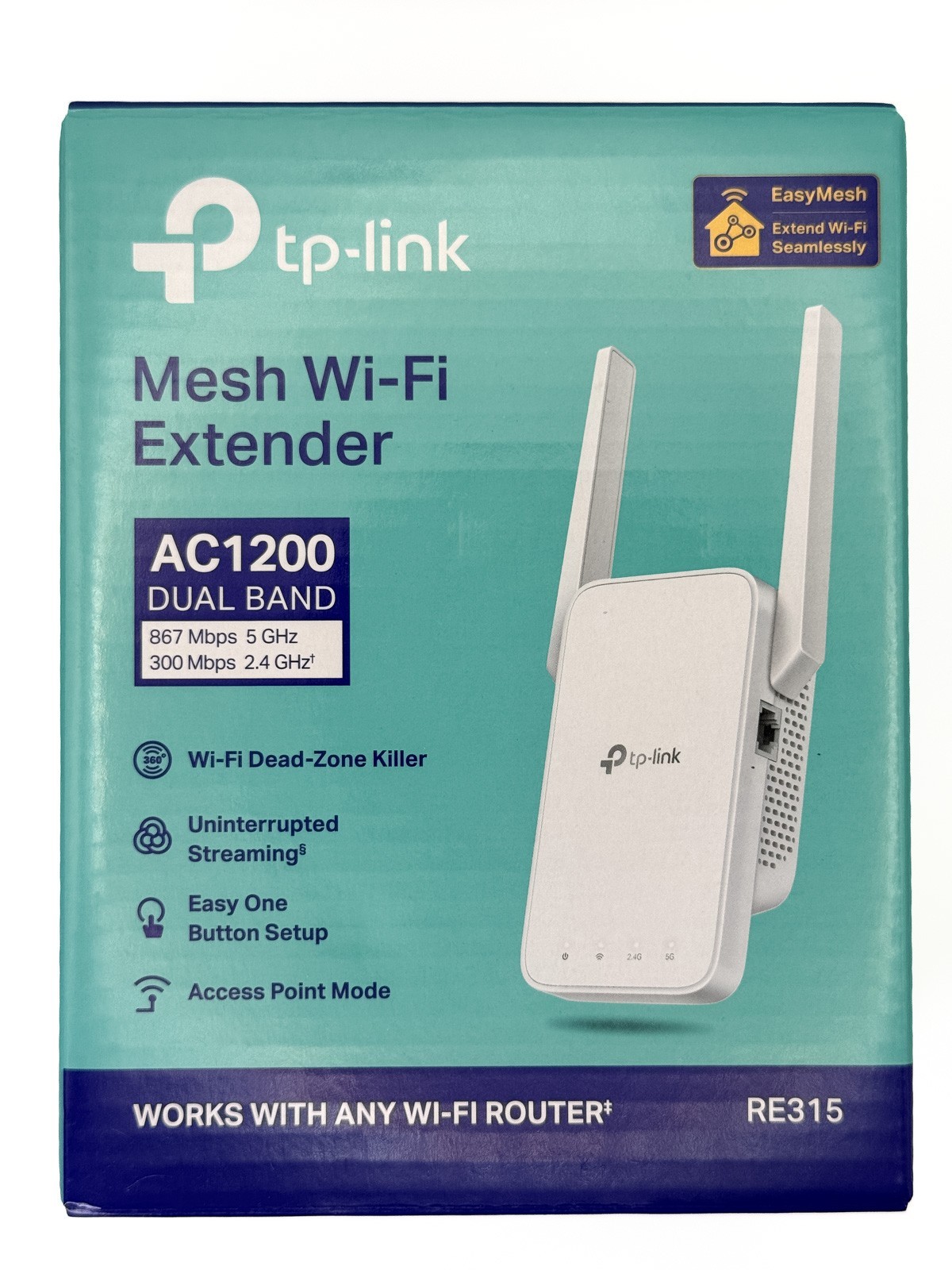 TP-Link RE315 AC1200 Dual Band Mesh WiFi Extender EasyMesh Open Box