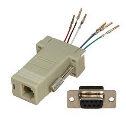 Lot50x DB9 pin Female~RJ12/RJ11 Jack Modular Adapter 6P6C 6wire Phone/Telephone