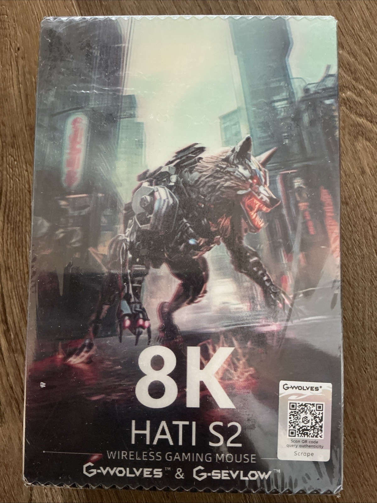 G-Wolves HATI S2 8K Wireless Optical Lightweight Gaming Mouse. New Sealed